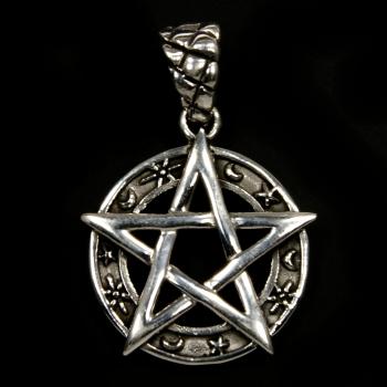 Sterling Silber Anhänger Pentagramm Ø 23 mm